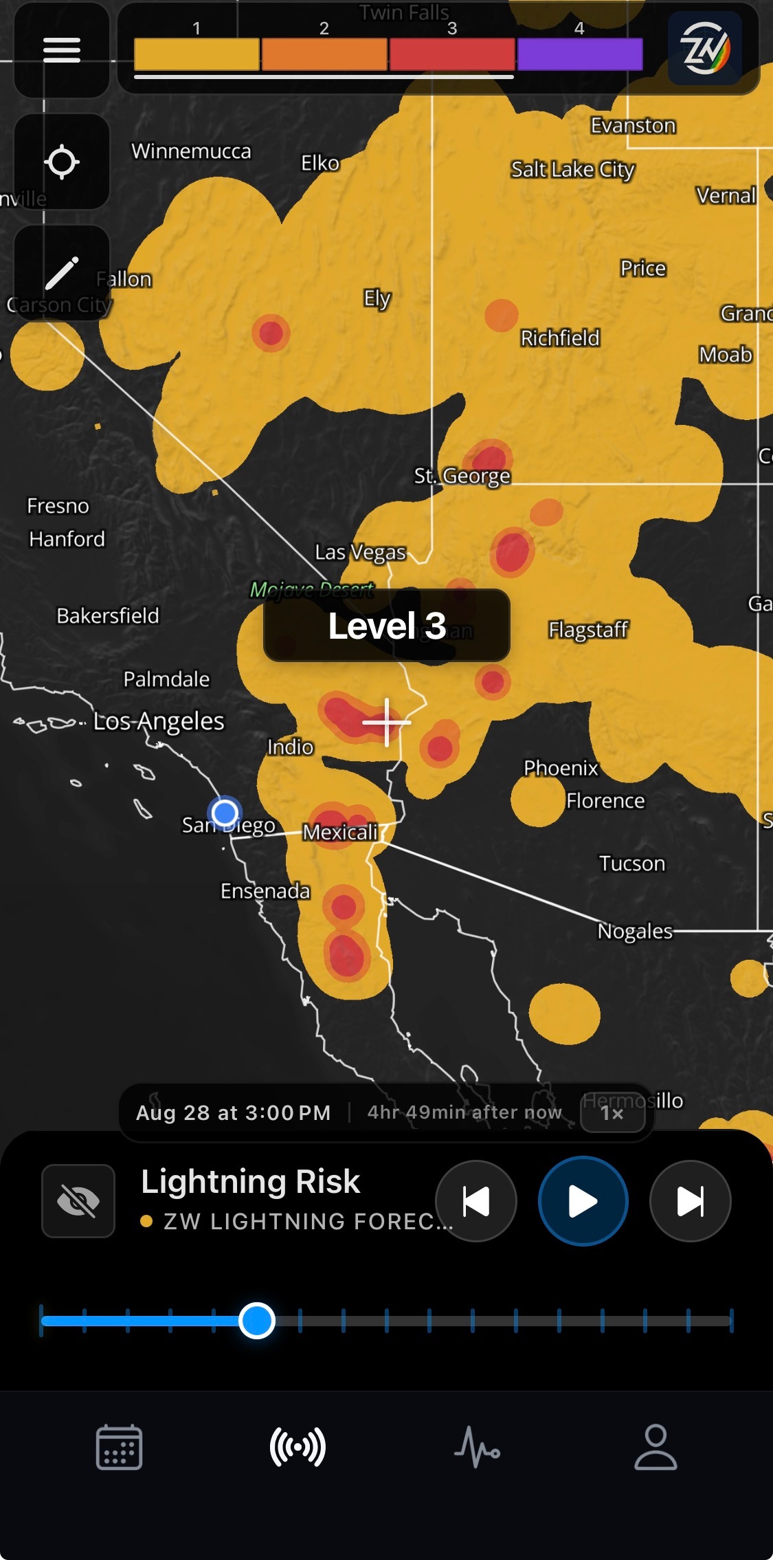 Lightning RIsk Model from ZoneWatch